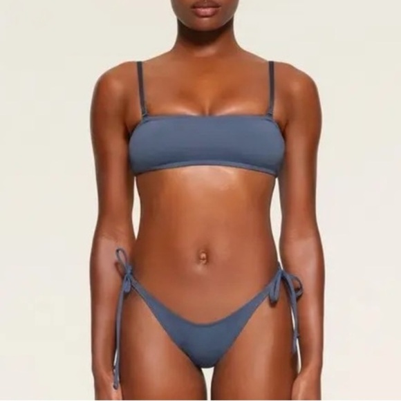 SKIMS Other - Skims Swim Micro Bandeau Bikini Top, Denim Wash, 3X - New
